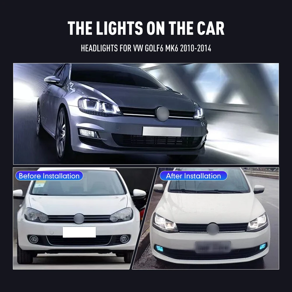 Running Headlamp - 2 шт. автомобильные фары для VW