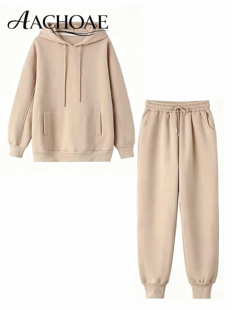 Joggers Pants - Женский спортивный костюм AACHOAE: худи с