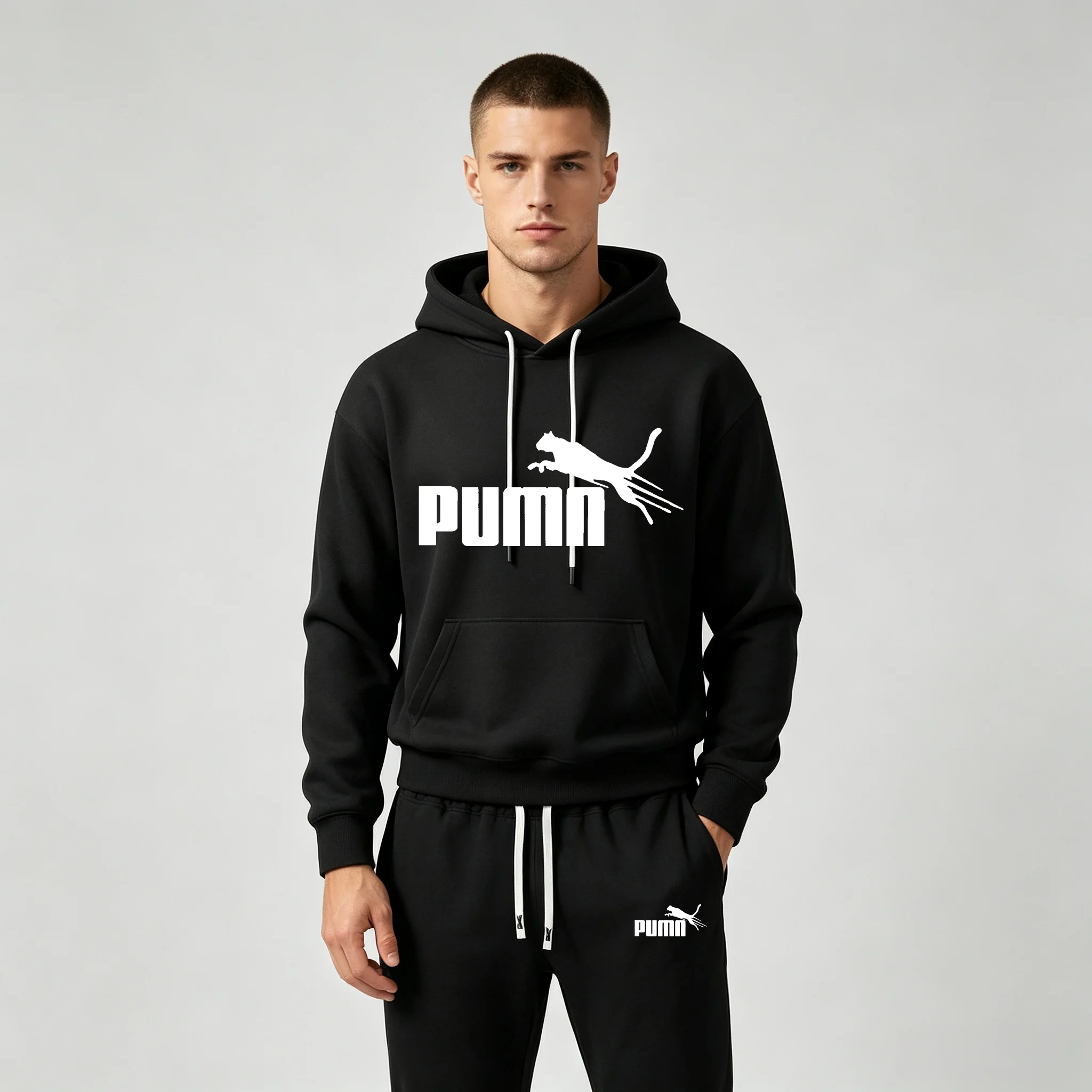 Joggers Pants - Мужской спортивный костюм: худи с принтом